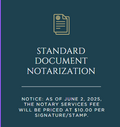 STANDARD DOCUMENT NOTARIZATION